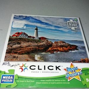 Mega Puzzles 500 Cape Elizabeth Lighthouse 19×27"